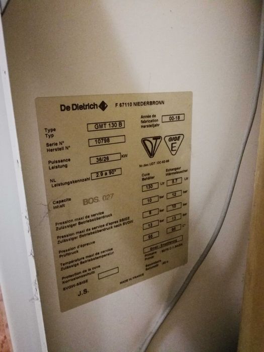 vand Centrala termica DE DIETRICH 48KW + Boiler apa calda 130 L pe gaz