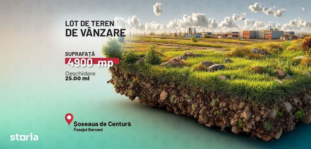 Teren intravilan 4.900 mp – zonă industriala - Jilava, Sos. de Centura