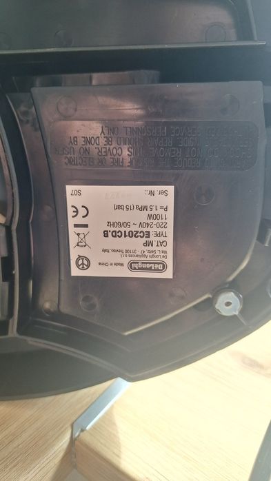 Espressor manual De'Longhi , 15 bari, 1 l