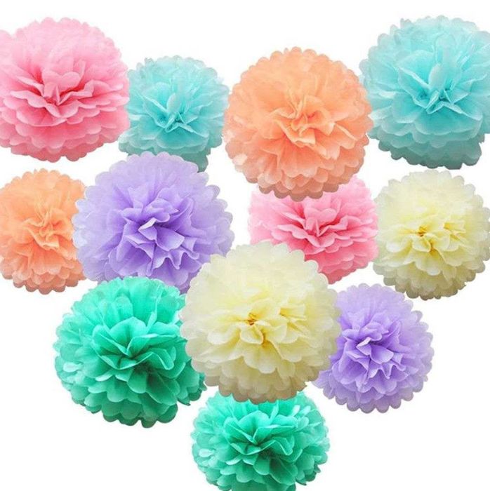 Бумажные цветы украшение день влюбленных