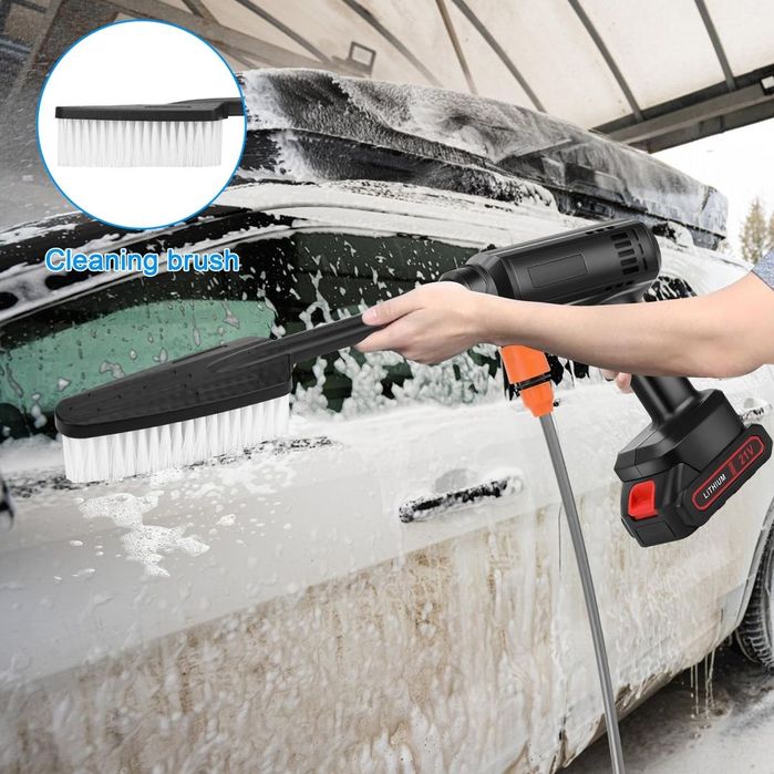 Spălător de Presiune Mobil 21V (Negru), 2 acumulatori