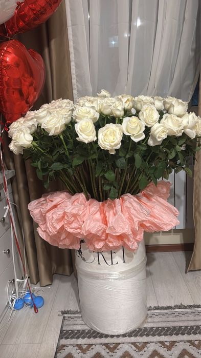 Цветы розы срочно 101 штук