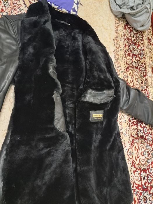 Кожаный дублёнка