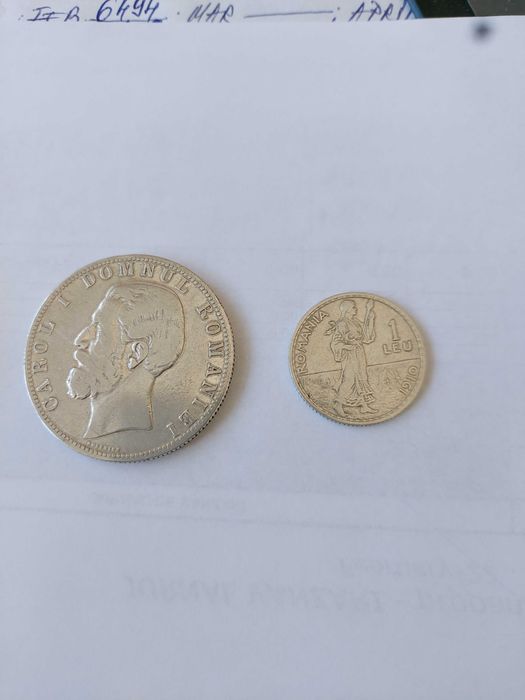 Vand Moneda argint 5 lei 1880 Carol I