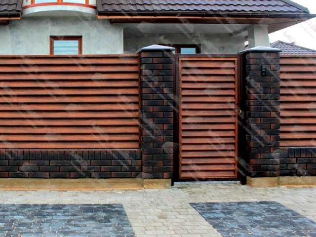 Забор жалюзи горизонтальный