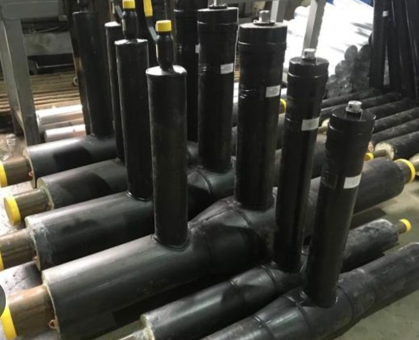 Трубы, краны ППУ D100, D50, отводы d100, тройники d50, все новые