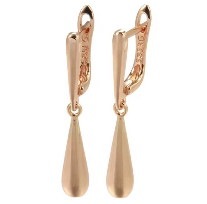 GP1, cercei placati aur 14k,incuietoare sigura,noi/marcati,lungi