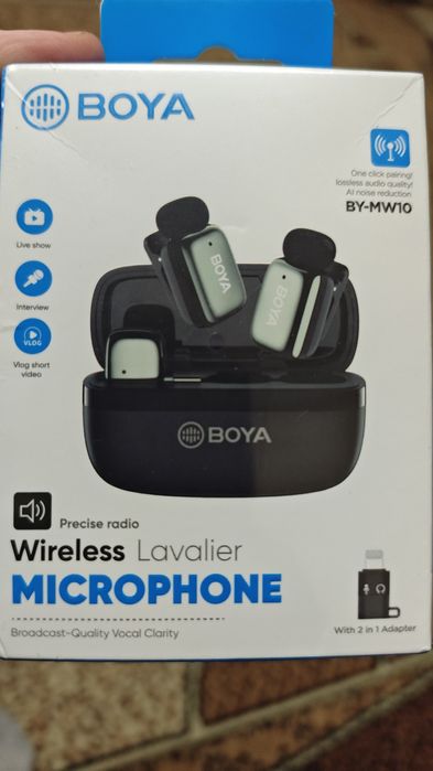 Микрофон петличка boya. TypeC и lightning