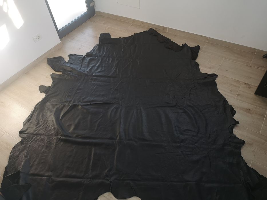 Piele naturală neagră și maro