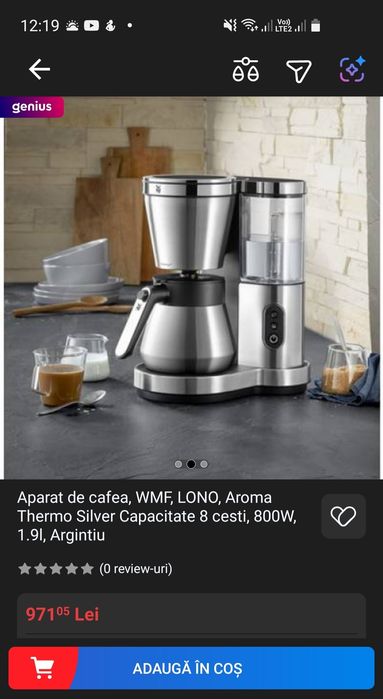 Aparat de cafea WMF lono 1,9l  800w nou