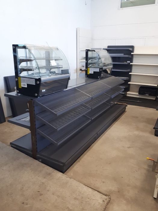 НОВИ Островни Стелажи,рафтове за магазин.Метални-RAL 7016