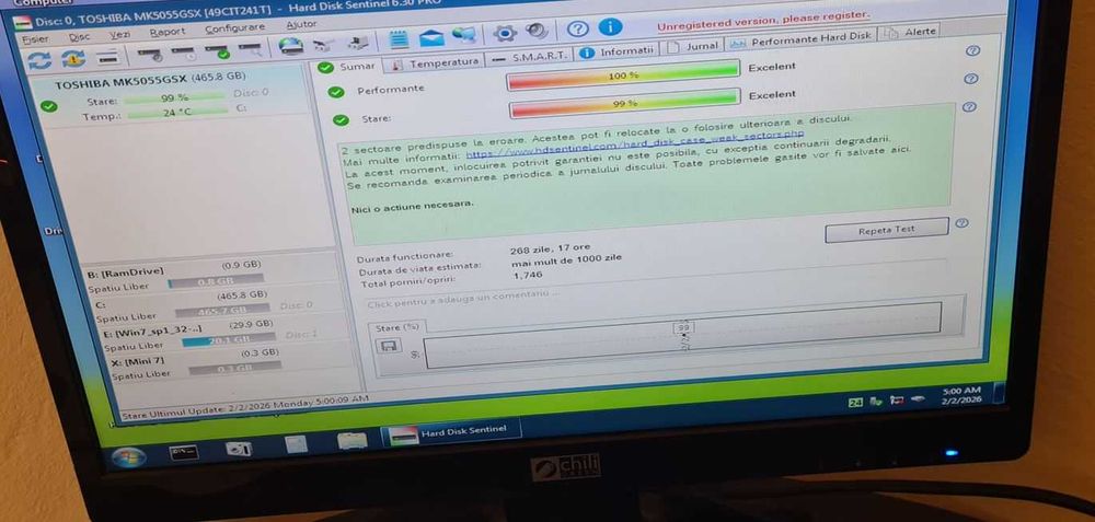 18.HDD Hard Disk Laptop Toshiba 500Gb 5400rpm 8MB SATA II