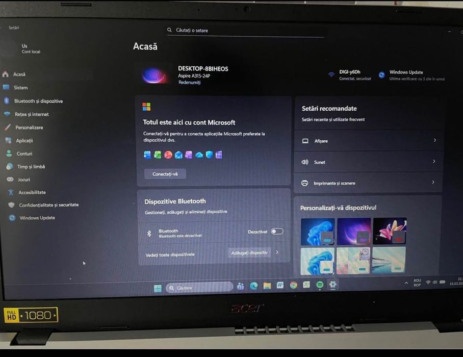 Vând laptop Acer Aspire 3