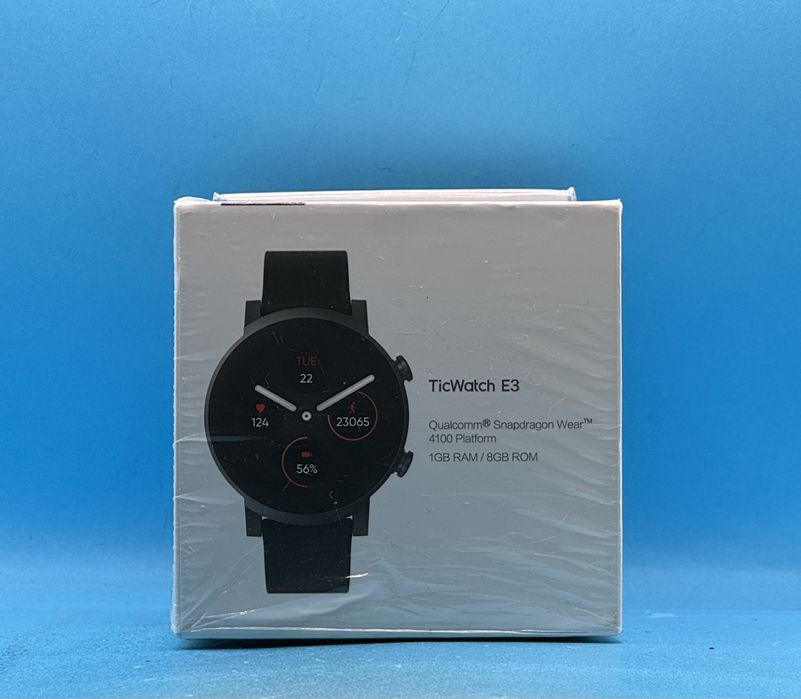 НОВ!!! Смарт часовник Mobvoi TicWatch E3, 47 мм, GPS, IP68, Черен