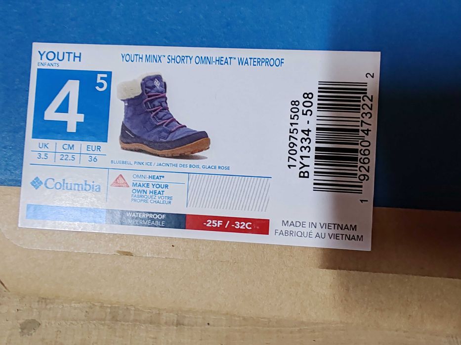Ghete iarna fete Columbia mărimea 36