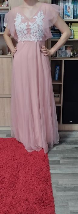 Rochie eleganta de seara roz 40/42 L