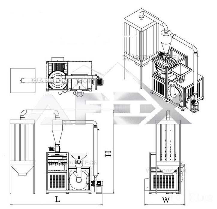PVX uchun maxsus pulverizator (tegirmon)