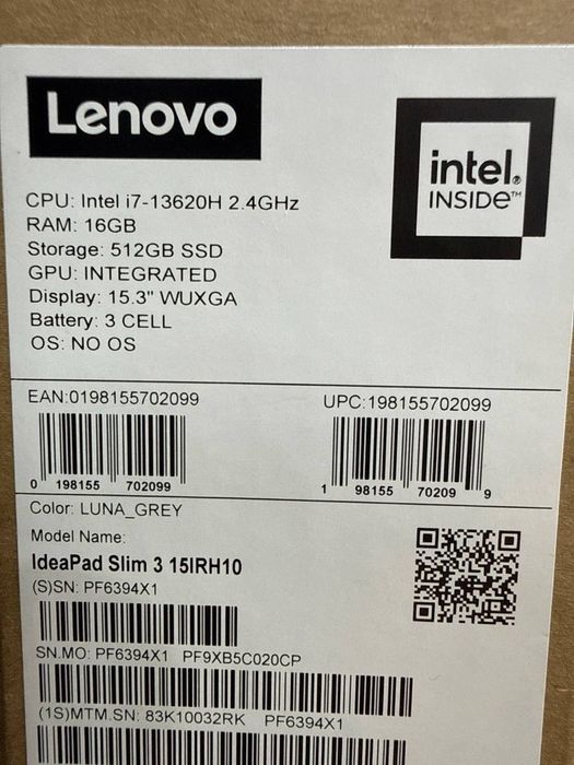 Ноутбук Lenovo IdeaPad Slim 3 15IRH10