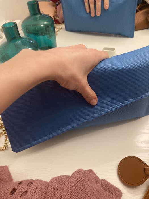 Donez plic albastru din material textil