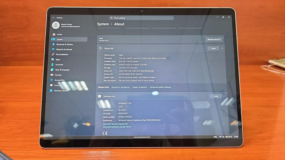 Таблет Microsoft Surface Pro 8 + Писалка Slim Pen 2
