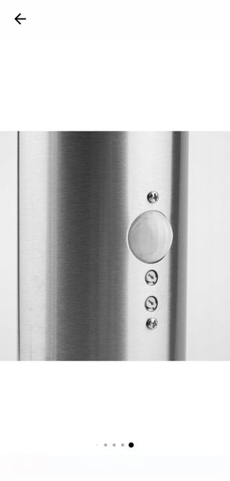Stalp de exterior pentru gradina, Otel inoxidabil, E27, 45 cm, Argintiu
