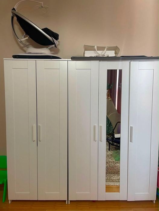 АСТАНА! СРОЧНО продаем 2 белых шкафа IKEA