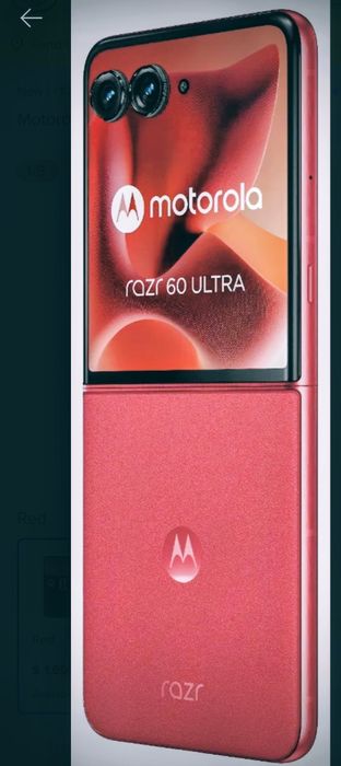 Motorola razr 60 ultra  Цвят RIO RED