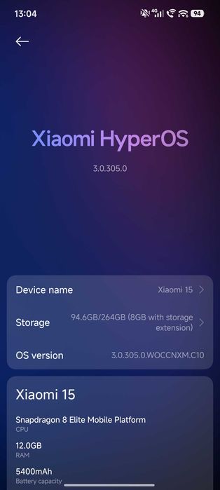 Xiaomi 15 12/256 Silver Edition China