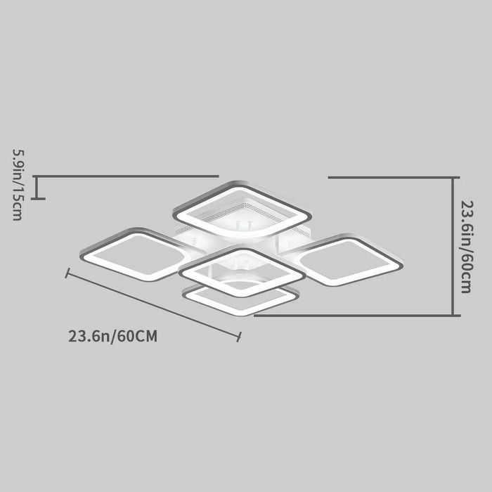 LED полилей абажур 120W с дистанционно управление