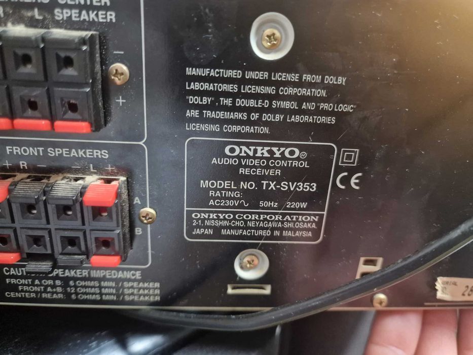 ONKYO TX-SV353 Amplificator Amplituner Receiver Sunet Clar Puternic