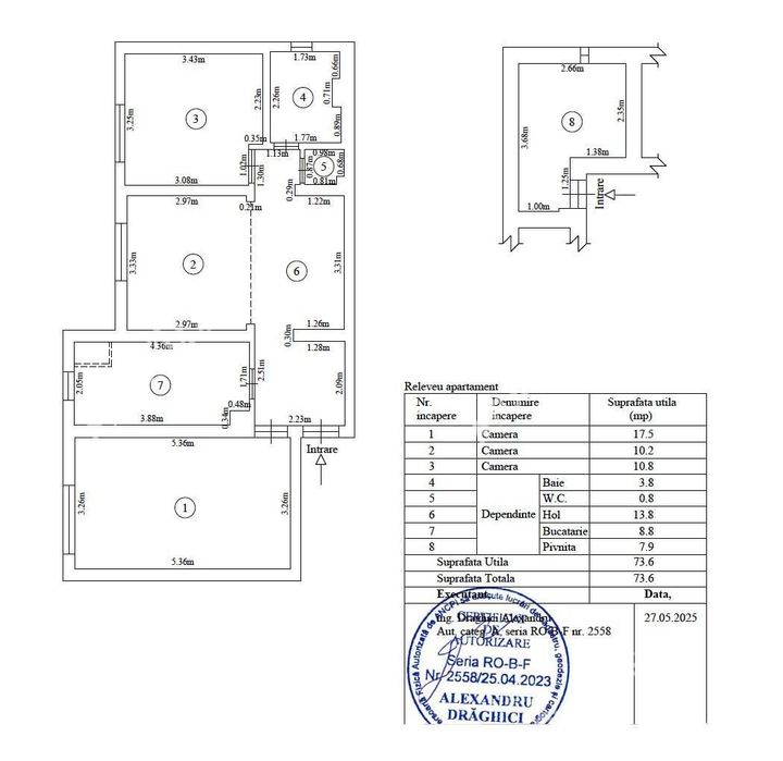 Apartament renovat cu 3 camere 2 bai si pivnita in Sibiu