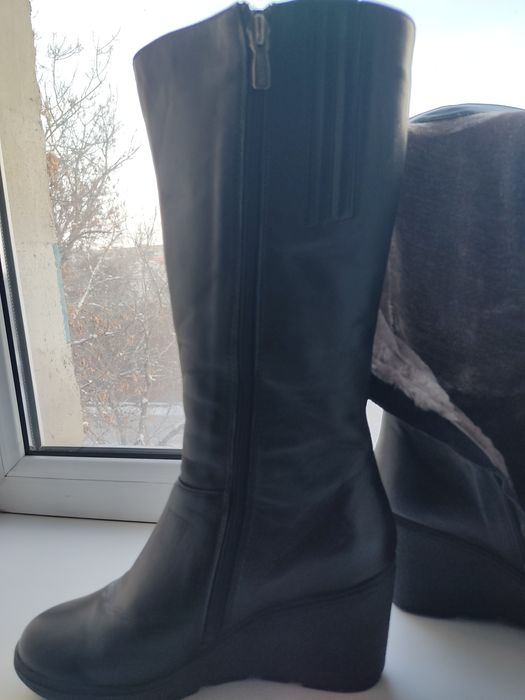Сапоги зимние кожаные