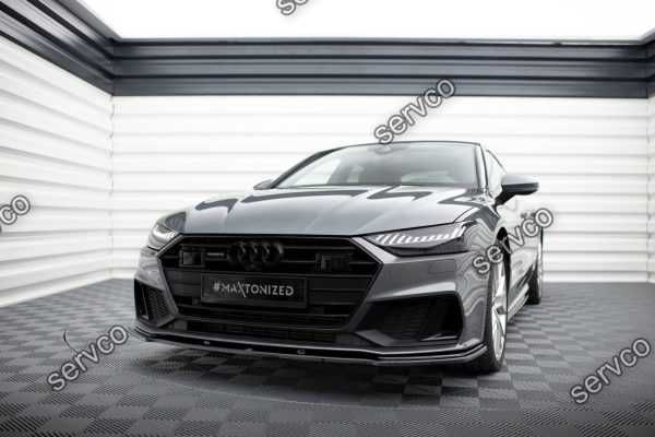 Prelungire splitter bara fata Audi A7 C8 S7 facelift pachet S Line 2017- v2  Maxton Design