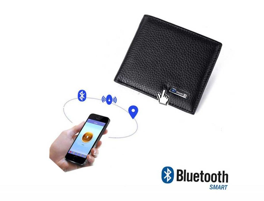 Portofel inteligent din piele naturala, GMO, Smart Lab, cu GPS si Blth