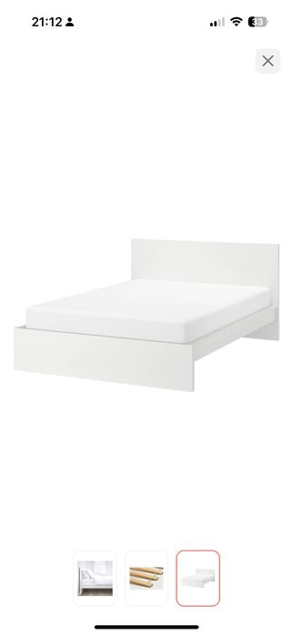 Мальм Икеа двухспальная кровать