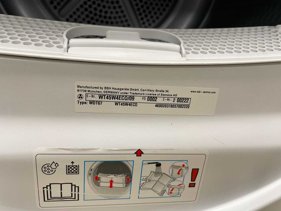 Сушилня с термопомпа SIEMENS WT45W4ECO, 8 КГ,