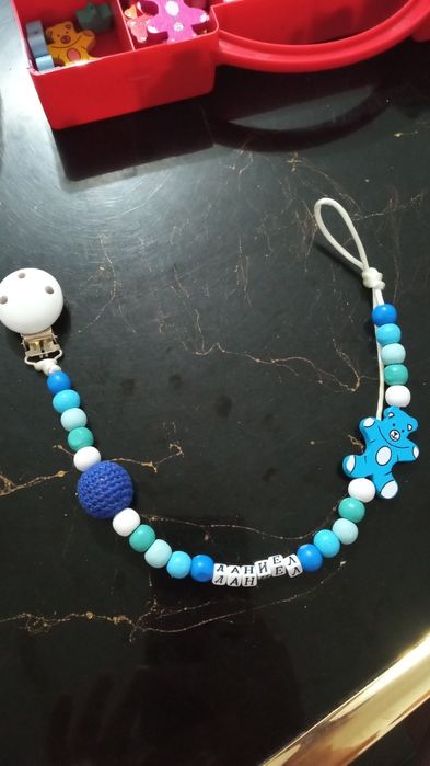 Дървен клипс за биберон