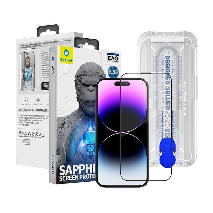 Blueo sapphire screen protector with applicator pro - защитно покритие