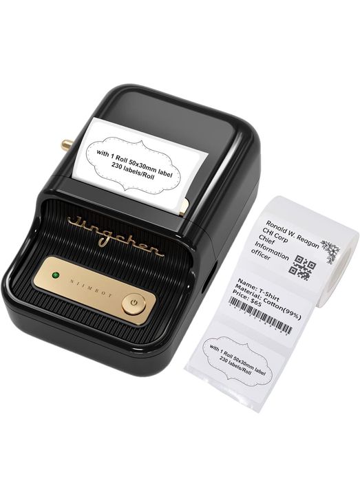 МИНИ принтеры  NIIMBOT B21 , в комплекте с рулоном наклеек .