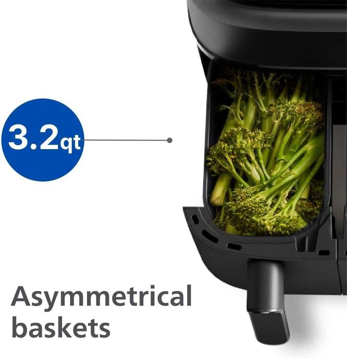 Фритюрник с горещ въздух Philips Dual Basket 3000 9L (NA350/00) 2750W