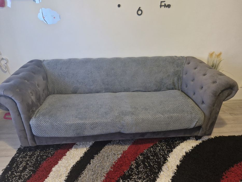 Canapea catifea 3 locuri