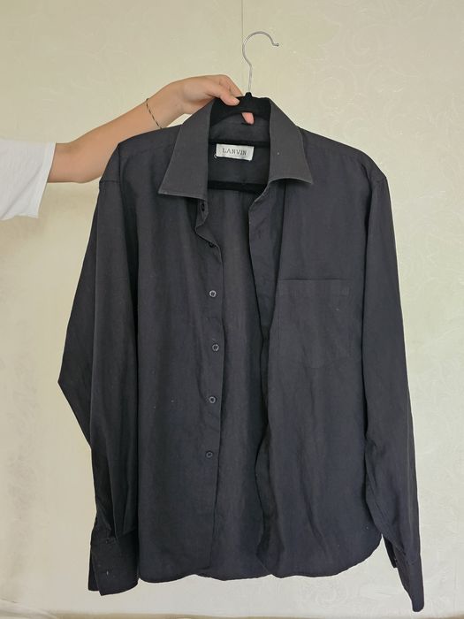 Мужская черная  рубашка поло