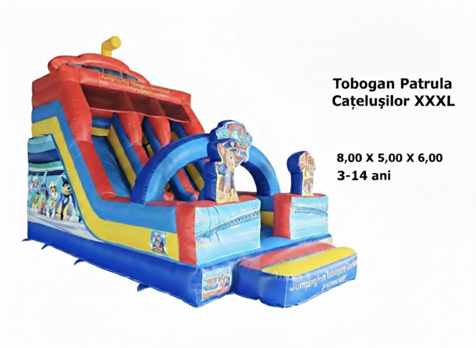 Inchiriez Tobogan Gonflabil 3 in 1 RACE Castel Unicorn petreceri copii