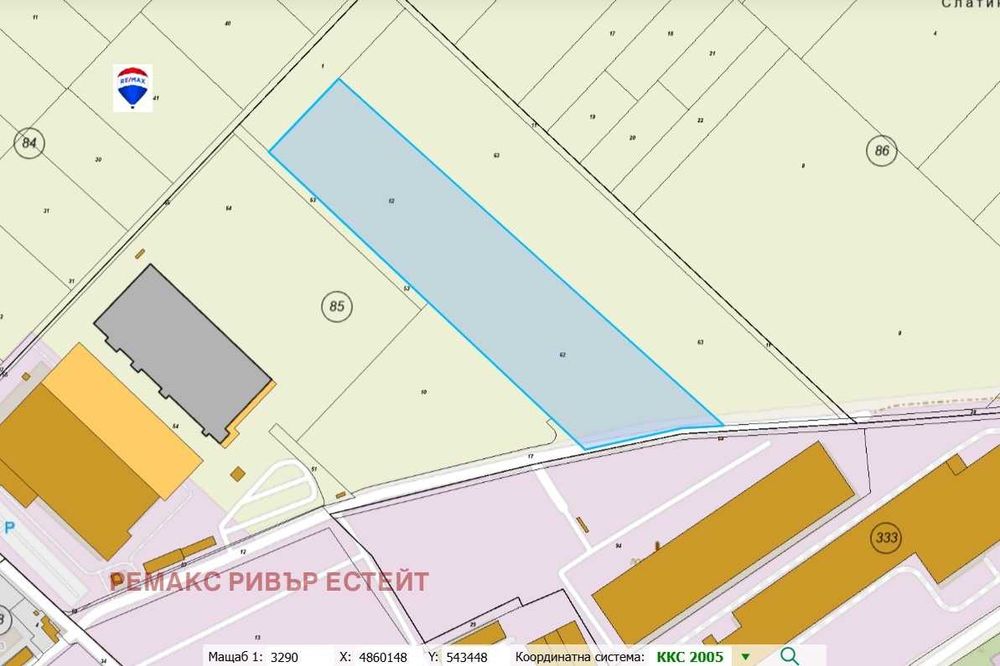 Парцел за продажба промишлена зона Изток, гр. Русе