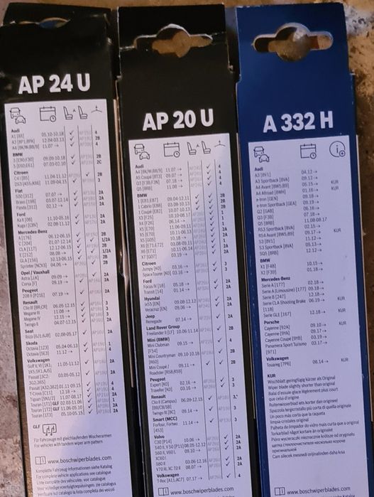 Set 3 ștergatoare BOSCH AERO TWIN NOI /Q5 8R