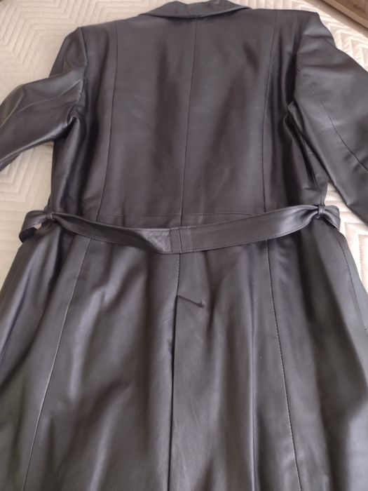 Оригинално от естествена кожа манто(палто) за пролет ,есен.