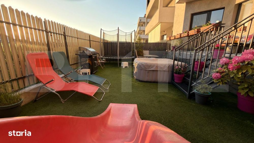 Apartament 3 camere cu gradina, terasa si parcare langa Baza Sportiva