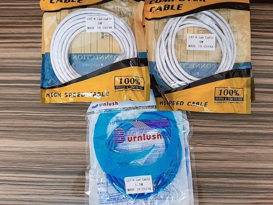 LAN Интернет кабель: UTP CAT 6 0.5/1/1.5/3/5/10/15/20/25/30/40/50/60М.