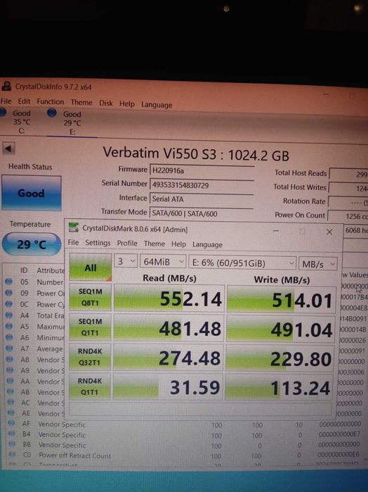 1 TB SSD / твърд диск