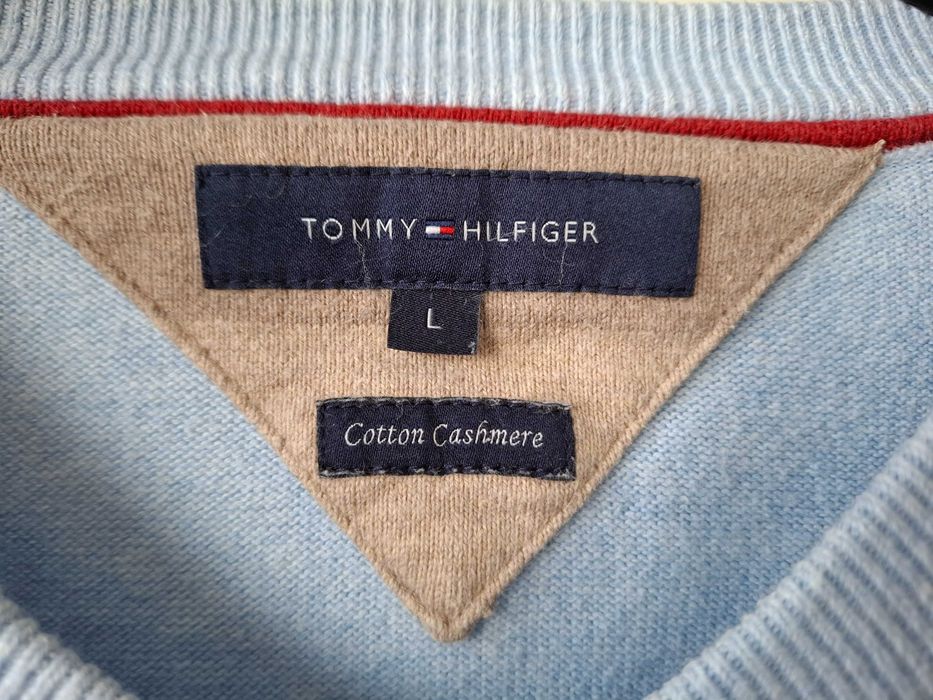 Мъжки пуловер Tommy Hilfiger, памук и кашмир, размер L